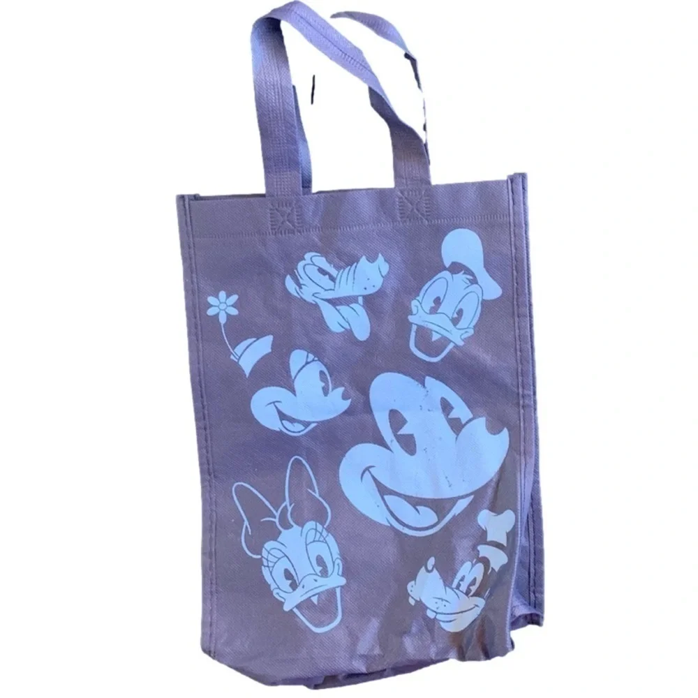 Disney Store Blue Mickey Minnie Character Canvas Bag
